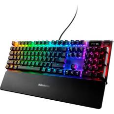 Claviers SteelSeries Apex 7 Mechanical Gaming Keyboard OLED Smart Display USB Passthrough And Media Controls Linear And Quiet RGB Backlit