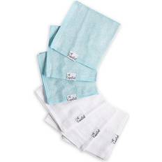 Copper Pearl Wipes & Washcloths Copper Pearl Ultra Soft Washcloth (6 Pack) in White/Blue 100% Rayon