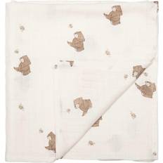 Babynest beige That's Mine Bees & Bears Muslin Svøb Jana