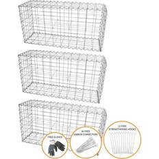 MonsterShop Gabion Baskets Garden Outdoor Cages Mesh Wire