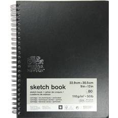 Svarte Skisse- & tegneblokk Winsor & Newton Spiral Sketchbook 12" x 9"