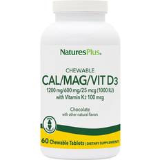 Cal mag NaturesPlus Chewable Cal Mag Vitamin D3 with Vitamin K2 Chocolate