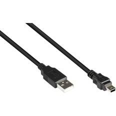 Usb kabel 2.0 usb a han usb a han 3 m Good Connections 3 Meter USB 2.0 USB-A han Mini B