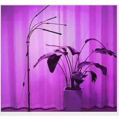 LEDlife växtljus med stativ Svart, 4 lampor, justerbar höjd, flexibel arm