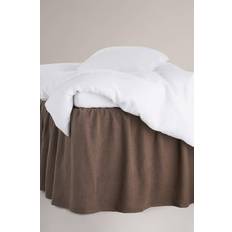 Ruskea Valance Sheets Staycation Helmalakana Calm Pellava Puuvillasekoitetta 60 cm Ruskea