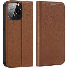 Mobiltilbehør Dux ducis iPhone 14 Pro Max Skin X2 læder cover Brun