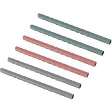 Rouge Accessoires de biberon Everyday Baby Silikon Trinkhalme 6er-Set Quiet Grey, Nature Red, Harmony Green