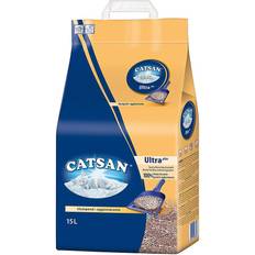 Catsan Animaux de compagnie Catsan Ultra Litière Minérale Agglomérante Pour Chat 1 Sac De 15L