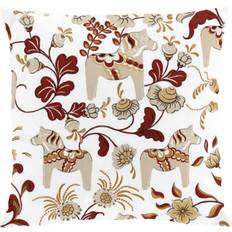 Prydnadskudde vinröd Arvidssons Textil Leksand Kuddöverdrag Röd, Beige (50x)
