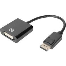 Displayport hun Digitus Adapter 20 pin DisplayPort han haspet -> DVI-I hun 0.2m