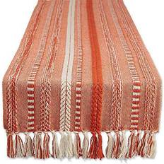 Zingz & Thingz DII Farmhouse Braided Stripe Vintage Tablecloth Red