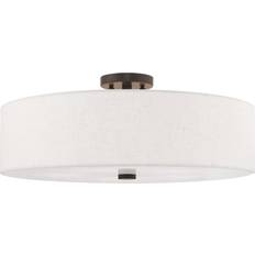 Bronze Ceiling Flush Lights Livex Lighting 5 Lt Ceiling Flush Light