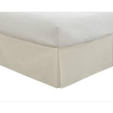 Microfiber Sängkappor Fresh Ideas Lux Hotel Skräddarsydd Sängkjol 35,56 cm Dropplängd Veckad Styling Elfenben Sängkappa Vit