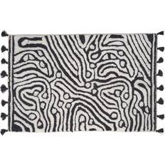 Classic Collection Alfombras Classic Collection Alfombrilla De Baño Maze 60x90 cm Negro-Blanco Negro, Blanco cm