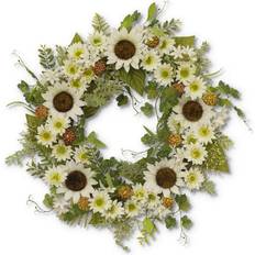 Geel Decoraties Gerson The 24"D Sunflower Wreath with Berry Accents Decoration