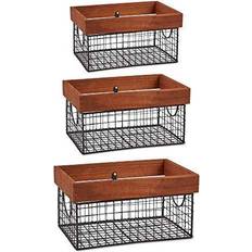 Bronze Boxes & Baskets DII Imports Z02429 Bronze Farmhouse Basket