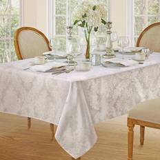 Polyester Tablecloths Elrene Barcelona Luxury Damask Tablecloth White