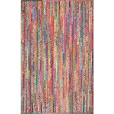 Nuloom USA Chindi Braided Tropical Spectrum Jute Multicolour cm