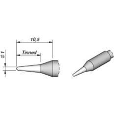 JBC JBC Tools C245041 Loddespids Rund form, lige Spidsstørrelse 1.0 mm Spids-længde 11 mm Indhold 1 stk