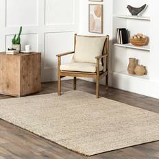 Carpets & Rugs Nuloom Elfriede Solid Jute Natural, Brown, White