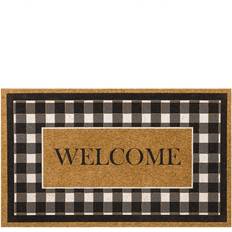 Entrance Mats Mohawk Home Fall Welcome Check Brown, Multicolor, Black, White