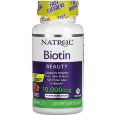 Natrol Biotin Fast Dissolve Strawberry 10000mcg 60 Stk.