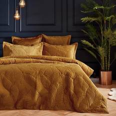 Gold Bed Linen Quilted Set Duvet Cover Gold