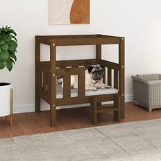 vidaXL Bed Honey Brown 65.5x43x70 Solid Wood Pine Brown