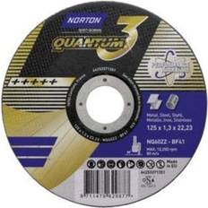 Norton Slibeskiver Tilbehør til elværktøj Norton Skæreskive 125x1,3x22,23mm NQ60ZZ-T41 NOR-Quantum 3, god til stål & rustfrit stål