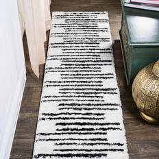 Carpets & Rugs Jonathan Y Indoor Petra Stripe Shag White, Black