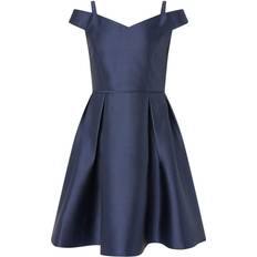 Recycled Materials Dresses Monsoon Duchess Twill Bardot Prom Dress - Blue