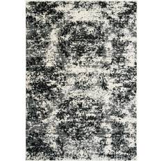 Abstract black and white rug LR Home Abstract Black, White