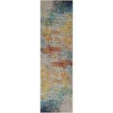 Türkei Matten Nourison Celestial Modern Abstract Grau, Gelb, Mehrfarbig, Blau