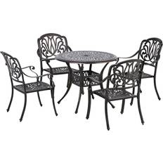 OutSunny Patio Dining Set 84B-493 Patio Dining Set, 1 Table incl. 4 Chairs