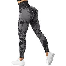 Tie Dye Tights Suuksess Seamless Scrunch Leggings - Black Tie Dye