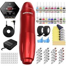 Uncategorized Wormhole Tattoo Pen Kit Rotary Tattoo Machine Kit with Power Supply WTK063