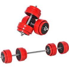 30kg dumbbell set Homcom Two In One Dumbbell and Barbell 30KG