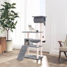 Cat - Cat Scratching Furniture - Cat Tree Pets vidaXL Cat Tree with Scratching Posts Light