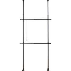 Wenko Basic Closet Organizer Black Clothes Rack 300x165.1cm