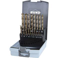 Ruko 215214RO HSSE-Co 5 Metallspiralborrset med 19 delar DIN 338 Cylinderskaft 1 sats