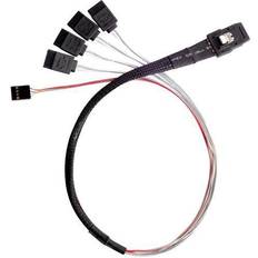 Silverstone Technology CPS03 Câble SATA SAS Latérales 50 cm Mini SAS SFF-8087