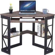 Corner tables with shelves Vecelo Corner Writing Desk 29.5x41"