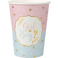 Vauvakutsut Pahvimukit Gender Reveal Paper Cups