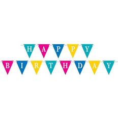 Seppeleet ale Unique Party 49607 9ft Paper Bright Happy Birthday Bunting Flags