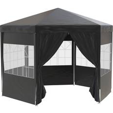 Black Pavilions OutSunny Outdoor Party Tent 3.85x3.32 m