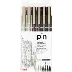 Taide ja Käsityöt Uni-BallÂ Pin Gray & Black Fineliner Drawing 6 Pen Set MichaelsÂ Black One Size