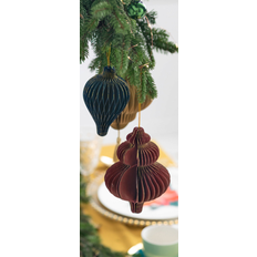PartyDeco Julepynt Honeycomb Ornament Bordeaux