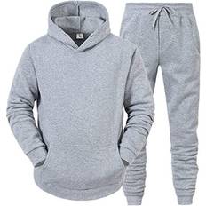 Men - Running Jumpsuits & Overalls Men's Hooded Athletic Tracksuit - Grey