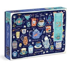 Galison Tea Time 1000 Piece Puzzle with Shaped Pieces (jigsaw, engelsk)