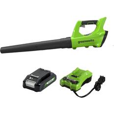 Electric leaf blower Greenworks 24-volt 330-CFM 100-MPH Handheld Cordless Electric Leaf Blower (Battery Included) 2400702